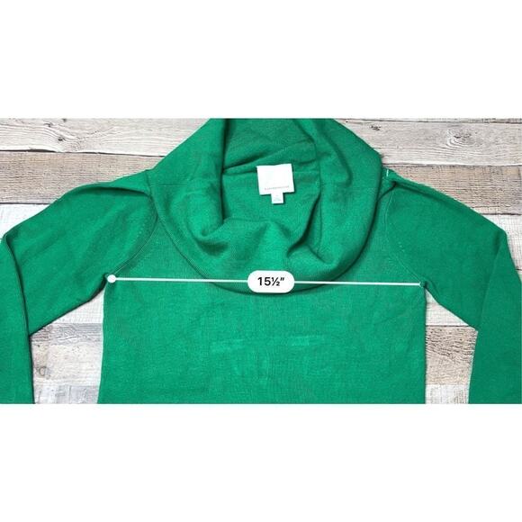 Ett:wa Anthropologie Green Ribbed Knit Sweater SMALL Preppy Yuppie Old Money - Picture 6 of 11